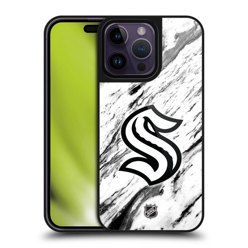 NHL Seattle Kraken Marble Gel Armour Case For Apple iPhone 14 Pro Max