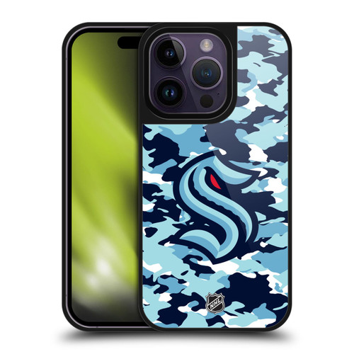 NHL Seattle Kraken Camouflage Gel Armour Case For Apple iPhone 14 Pro