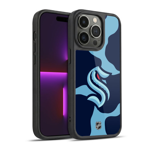NHL Seattle Kraken Cow Pattern Gel Armour Case For Apple iPhone 14 Pro