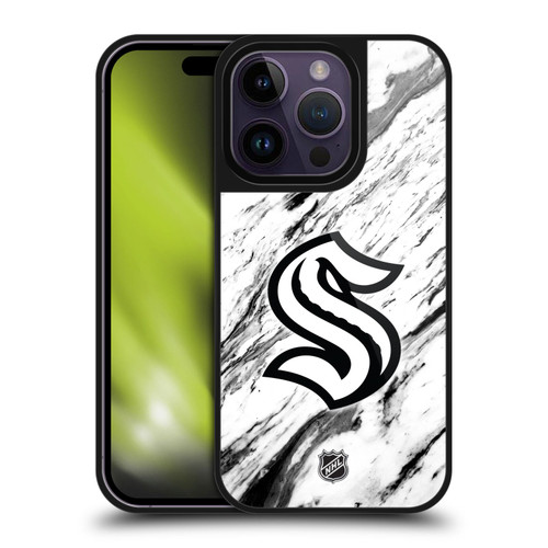 NHL Seattle Kraken Marble Gel Armour Case For Apple iPhone 14 Pro