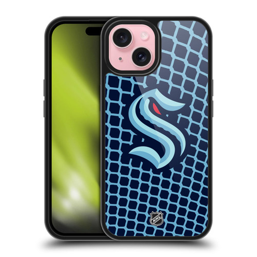 NHL Seattle Kraken Net Pattern Gel Armour Case For Apple iPhone 15
