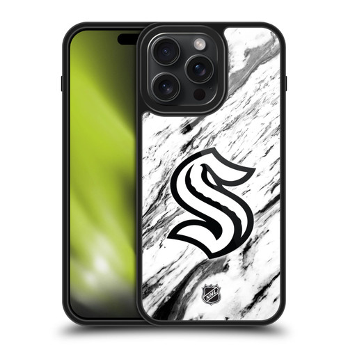 NHL Seattle Kraken Marble Gel Armour Case For Apple iPhone 15 Pro Max