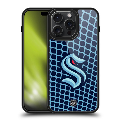 NHL Seattle Kraken Net Pattern Gel Armour Case For Apple iPhone 15 Pro Max