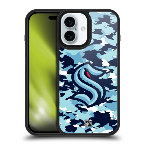 NHL Seattle Kraken Camouflage Gel Armour Case For Apple iPhone 16