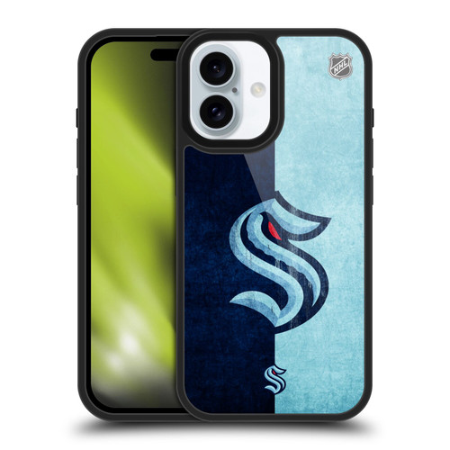 NHL Seattle Kraken Half Distressed Gel Armour Case For Apple iPhone 16