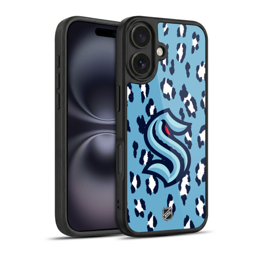 NHL Seattle Kraken Leopard Pattern Gel Armour Case For Apple iPhone 16