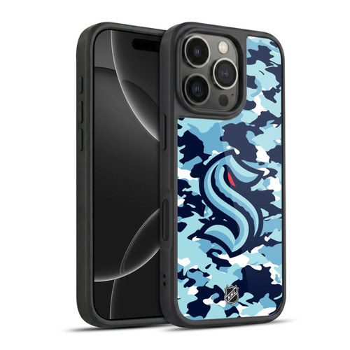 NHL Seattle Kraken Camouflage Gel Armour Case For Apple iPhone 16 Pro