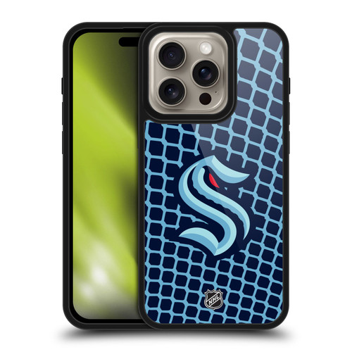 NHL Seattle Kraken Net Pattern Gel Armour Case For Apple iPhone 16 Pro