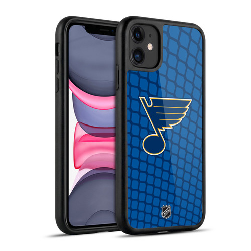 NHL St Louis Blues Net Pattern Gel Armour Case For Apple iPhone 11