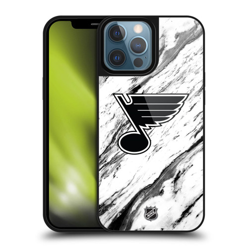 NHL St Louis Blues Marble Gel Armour Case For Apple iPhone 13 Pro Max