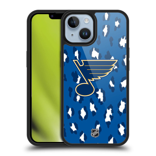 NHL St Louis Blues Leopard Pattern Gel Armour Case For Apple iPhone 14 NHL St Louis Blues Leopard Pattern Gel Armour Case For Apple iPhone 14