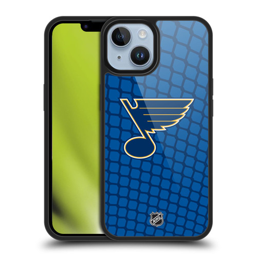 NHL St Louis Blues Net Pattern Gel Armour Case For Apple iPhone 14 NHL St Louis Blues Net Pattern Gel Armour Case For Apple iPhone 14