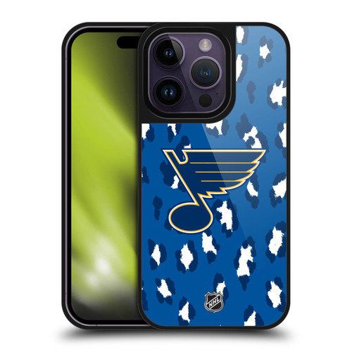 NHL St Louis Blues Leopard Pattern Gel Armour Case For Apple iPhone 14 Pro NHL St Louis Blues Leopard Pattern Gel Armour Case For Apple iPhone 14 Pro