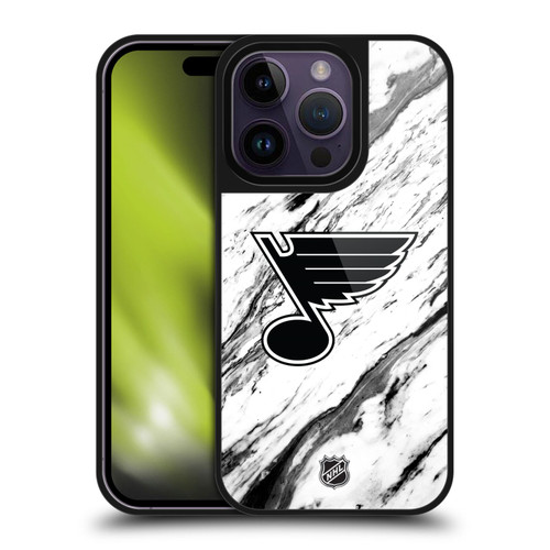 NHL St Louis Blues Marble Gel Armour Case For Apple iPhone 14 Pro