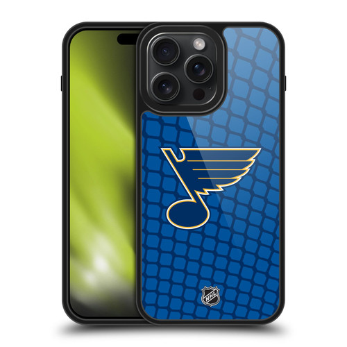 NHL St Louis Blues Net Pattern Gel Armour Case For Apple iPhone 15 Pro Max NHL St Louis Blues Net Pattern Gel Armour Case For Apple iPhone 15 Pro Max