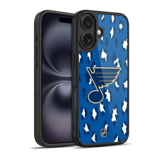 NHL St Louis Blues Leopard Pattern Gel Armour Case For Apple iPhone 16