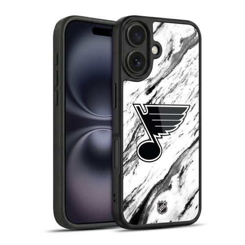 NHL St Louis Blues Marble Gel Armour Case For Apple iPhone 16