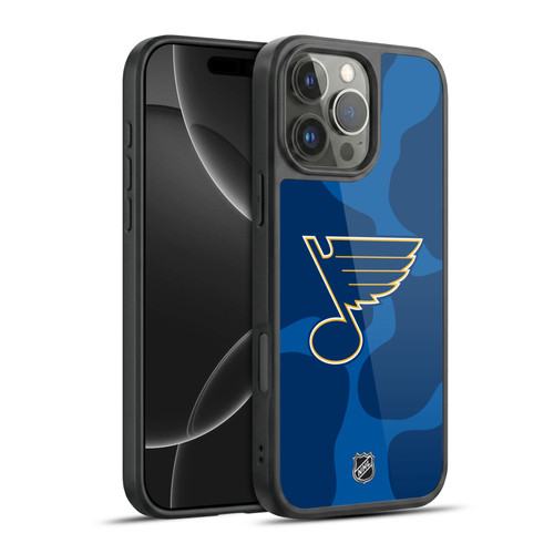 NHL St Louis Blues Cow Pattern Gel Armour Case For Apple iPhone 16 Pro Max