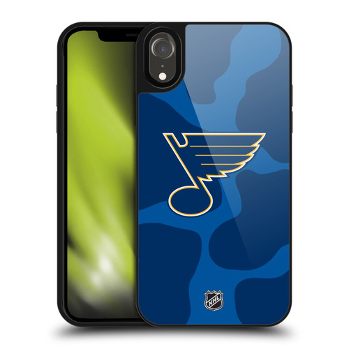 NHL St Louis Blues Cow Pattern Gel Armour Case For Apple iPhone XR