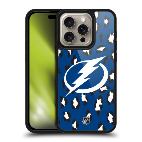 NHL Tampa Bay Lightning Leopard Pattern Gel Armour Case For Apple iPhone 16 Pro NHL Tampa Bay Lightning Leopard Pattern Gel Armour Case For Apple iPhone 16 Pro