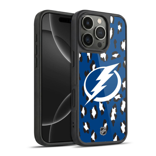NHL Tampa Bay Lightning Leopard Pattern Gel Armour Case For Apple iPhone 16 Pro
