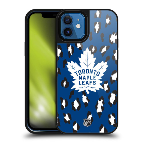 NHL Toronto Maple Leafs Leopard Pattern Gel Armour Case For Apple iPhone 12 / iPhone 12 Pro