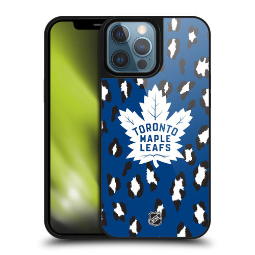 NHL Toronto Maple Leafs Leopard Pattern Gel Armour Case For Apple iPhone 13 Pro Max