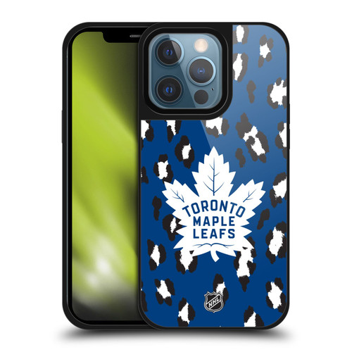 NHL Toronto Maple Leafs Leopard Pattern Gel Armour Case For Apple iPhone 13 Pro