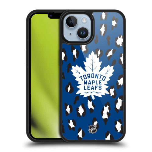 NHL Toronto Maple Leafs Leopard Pattern Gel Armour Case For Apple iPhone 14