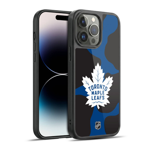 NHL Toronto Maple Leafs Cow Pattern Gel Armour Case For Apple iPhone 14 Pro Max