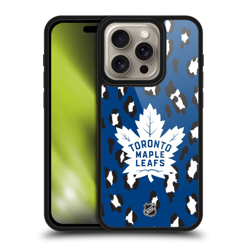 NHL Toronto Maple Leafs Leopard Pattern Gel Armour Case For Apple iPhone 16 Pro
