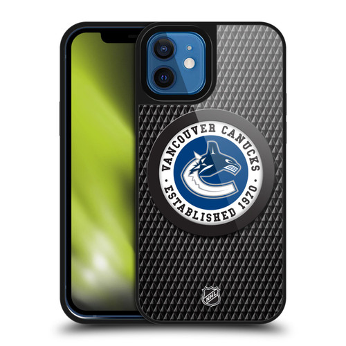 NHL Vancouver Canucks Puck Texture Gel Armour Case For Apple iPhone 12 / iPhone 12 Pro