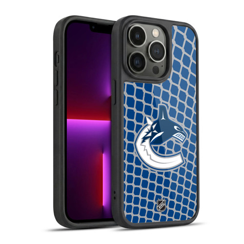 NHL Vancouver Canucks Net Pattern Gel Armour Case For Apple iPhone 13 Pro