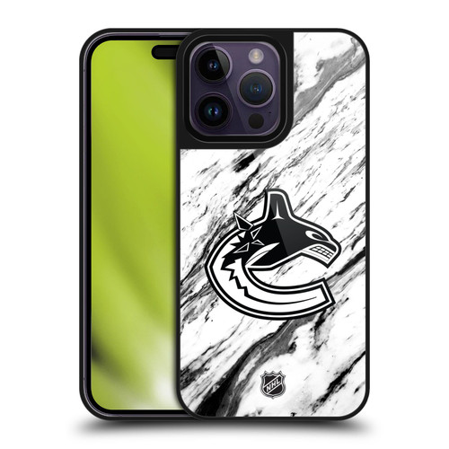 NHL Vancouver Canucks Marble Gel Armour Case For Apple iPhone 14 Pro Max