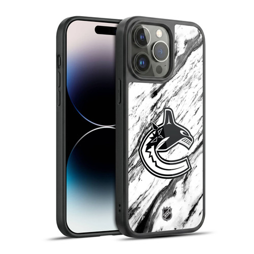 NHL Vancouver Canucks Marble Gel Armour Case For Apple iPhone 14 Pro Max