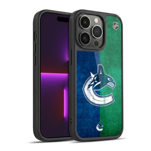 NHL Vancouver Canucks Half Distressed Gel Armour Case For Apple iPhone 14 Pro