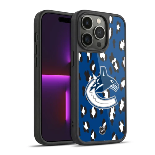 NHL Vancouver Canucks Leopard Pattern Gel Armour Case For Apple iPhone 14 Pro