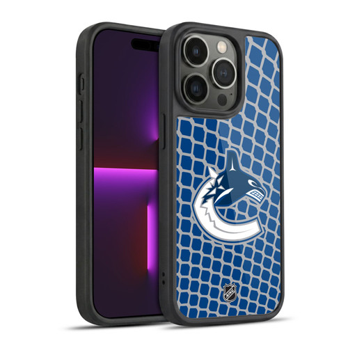 NHL Vancouver Canucks Net Pattern Gel Armour Case For Apple iPhone 14 Pro