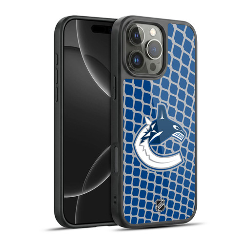 NHL Vancouver Canucks Net Pattern Gel Armour Case For Apple iPhone 16 Pro Max