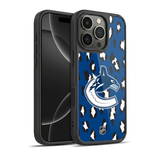 NHL Vancouver Canucks Leopard Pattern Gel Armour Case For Apple iPhone 16 Pro