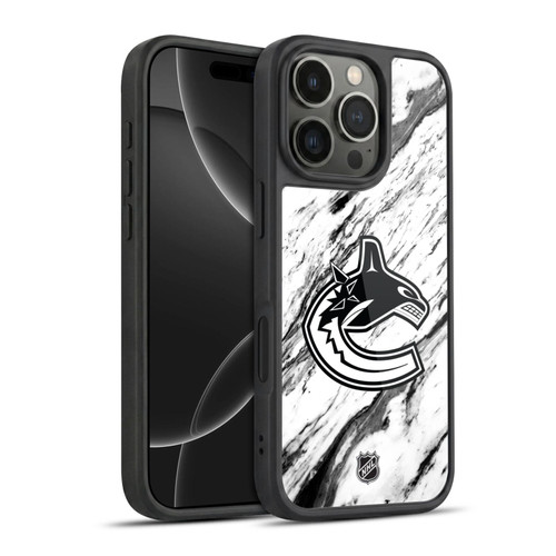 NHL Vancouver Canucks Marble Gel Armour Case For Apple iPhone 16 Pro