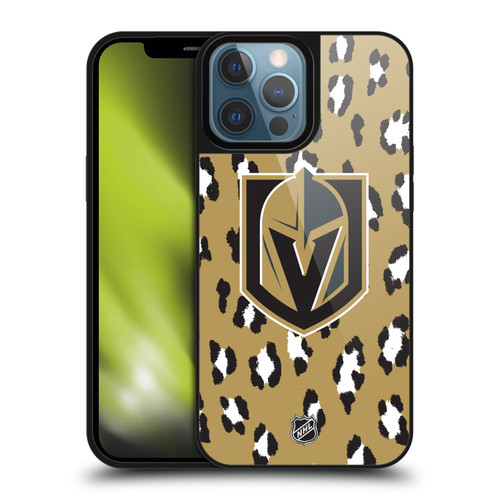 NHL Vegas Golden Knights Leopard Pattern Gel Armour Case For Apple iPhone 13 Pro Max