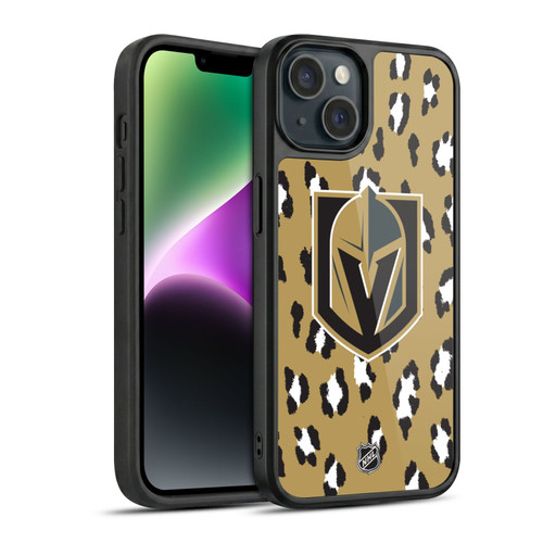 NHL Vegas Golden Knights Leopard Pattern Gel Armour Case For Apple iPhone 14