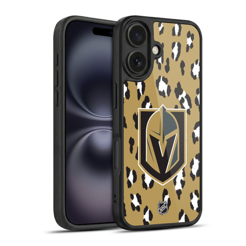 NHL Vegas Golden Knights Leopard Pattern Gel Armour Case For Apple iPhone 16