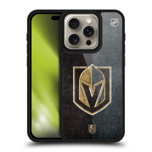 NHL Vegas Golden Knights Half Distressed Gel Armour Case For Apple iPhone 16 Pro NHL Vegas Golden Knights Half Distressed Gel Armour Case For Apple iPhone 16 Pro