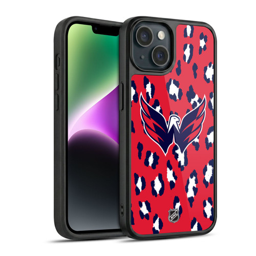NHL Washington Capitals Leopard Pattern Gel Armour Case For Apple iPhone 14