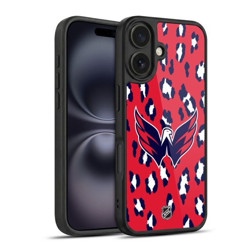 NHL Washington Capitals Leopard Pattern Gel Armour Case For Apple iPhone 16