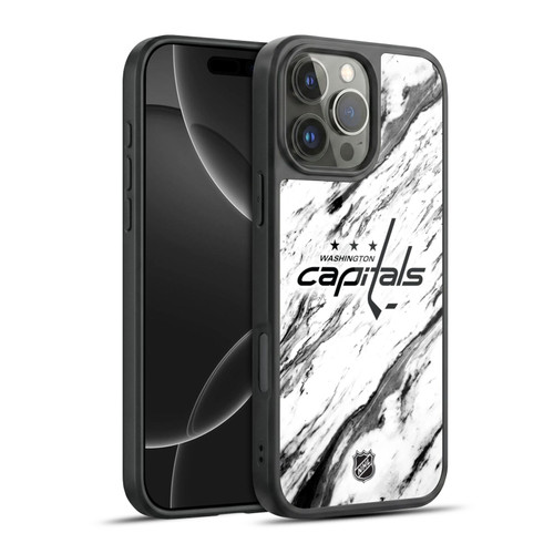 NHL Washington Capitals Marble Gel Armour Case For Apple iPhone 16 Pro Max
