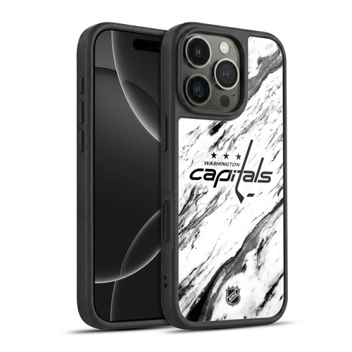 NHL Washington Capitals Marble Gel Armour Case For Apple iPhone 16 Pro