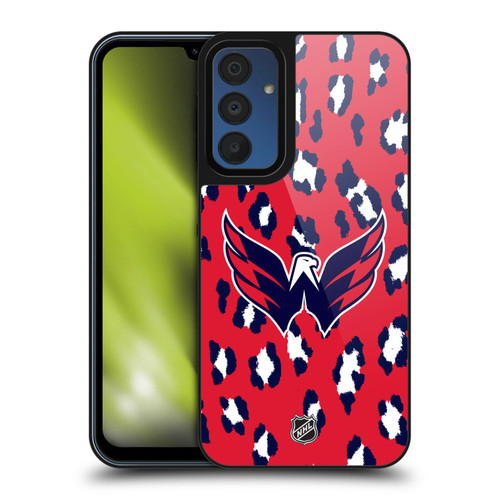NHL Washington Capitals Leopard Pattern Gel Armour Case For Samsung Galaxy A15